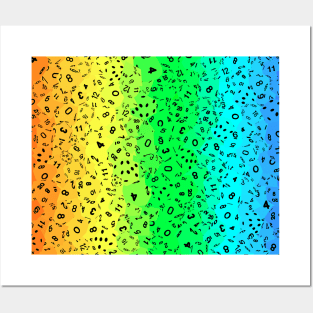 Rainbow Dice Everywhere Posters and Art